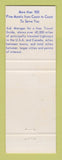 Matchbook Cover - Best Western White House Motel Eau Claire WI