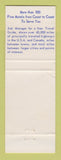 Matchbook Cover - Best Western Belmont Motor Hotel Lake Charles LA WEAR