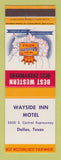 Matchbook Cover - Best Western Wayside Inn Motel Dallas TX