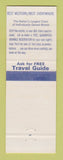 Matchbook Cover - Best Western Wayside Inn Motel Dallas TX
