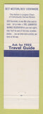 Matchbook Cover - Best Western Winter Garden Inn FL