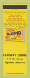Matchbook Cover - Best Western Lakeway Lodge Ogallala NE