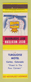 Matchbook Cover - Best Western Turquoise Motel Cortez Colorado