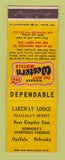 Matchbook Cover - Best Western Lakeway Lodge Ogallala NE