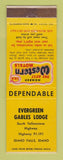 Matchbook Cover - Best Western Evergreen Gables Lodge Idaho Falls ID