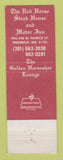 Matchbook Cover - Best Western The Red Horse Frederick MD