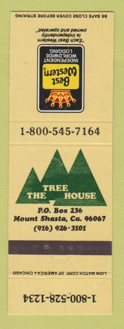 Matchbook Cover - Best Western The Tree House Mount Shasta CA