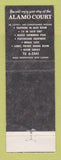 Matchbook Cover - Best Western Alamo Court Walnut Ridge AR Davy Crockett