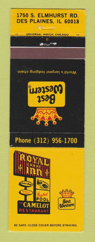 Matchbook Cover - Best Western Royal Court Inn Des Plaines IL