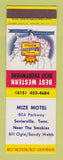 Matchbook Cover - Best Western Mize Motel Sevierville TN