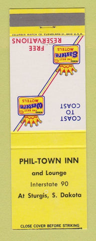 Matchbook Cover - Best Western Phil Town Inn Sturgis SD