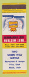 Matchbook Cover - Best Western Two Green Well Motels Prince Moab UT