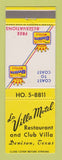 Matchbook Cover - Best Western La Villa Motel Denison TX WEAR