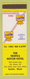 Matchbook Cover - Best Western Tropics Motor Hotel Seattle WA
