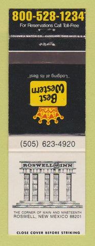 Matchbook Cover - Best Western Roswell Inn NM