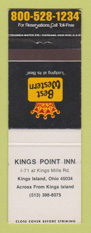 Matchbook Cover - Best Western Kings Point Inn Kings Island OH WEAR