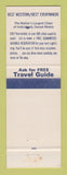 Matchbook Cover - Best Western Motel Vagabond Hays KS