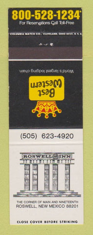 Matchbook Cover - Best Western Roswell Inn NM