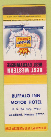 Matchbook Cover - Best Western Buffalo Inn Motor Hotel Goodland KS