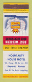 Matchbook Cover - Best Western Hospitality House Motel Emporia KS