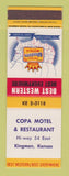 Matchbook Cover - Best Western Copa Motel Restaurant Kingman KS
