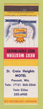 Matchbook Cover - Best Western St Croix Heights Motel Prescott WI