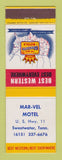 Matchbook Cover - Best Western Mar Vel Motel Sweetwater TN