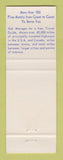 Matchbook Cover - Best Western Ghost Ranch Lodge Tucson AZ