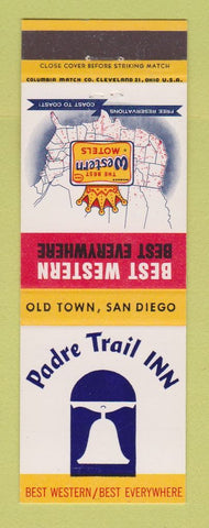 Matchbook Cover - Best Western Padre Trail Inn San Diego CA
