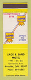 Matchbook Cover - Best Western Sage & Sand Motel Riverside CA