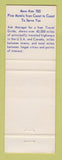 Matchbook Cover - Best Western Sage & Sand Motel Riverside CA
