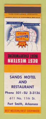 Matchbook Cover - Best Western Sands Motel Fort Smith AR WEAR
