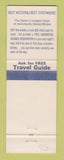 Matchbook Cover - Best Western Trails End Motel Abilene KS