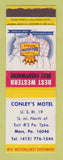 Matchbook Cover - Best Western Conley's Motel Mars PA