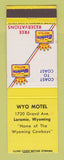 Matchbook Cover - Best Western Wyo Motel Laramie WY