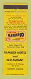 Matchbook Cover - Best Western Rambler Motel Cameron MO