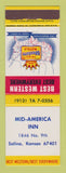 Matchbook Cover - Best Western Mid America Inn Salina KS