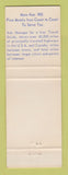 Matchbook Cover - Best Western Plains Motel Holdrege NE