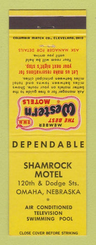 Matchbook Cover - Best Western Shamrock Motel Omaha NE