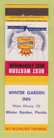 Matchbook Cover - Best Western Winter Garden Inn FL