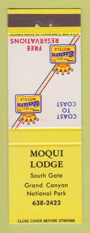 Matchbook Cover - Best Western Moqui Lodge Grand Canyon National Park AZ