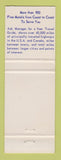 Matchbook Cover - Best Western Moqui Lodge Grand Canyon National Park AZ