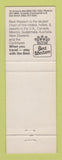Matchbook Cover - Best Western Cavern Inn White's City NM