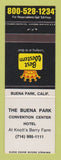 Matchbook Cover - Best Western Buena Park Hotel Knott's Berry Farm CA #1