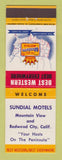 Matchbook Cover - Best Western Sundial Motels Redwood City CA