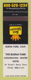 Matchbook Cover - Best Western Buena Park Hotel Knott's Berry Farm CA #2