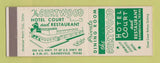 Matchbook Cover - Curtwood Hotel Court Restaurant Gainesville TX