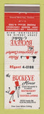 Matchbook Cover - Buckeye House Cleveland OH