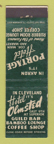 Matchbook Cover - Hotel Olmsted Portage Akron Cleveland OH