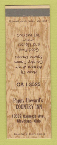 Matchbook Cover - Pappy Howard's Country Inn Cleveland OH